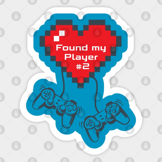 Gamers Valentine Found my Player #2 Sticker by creative